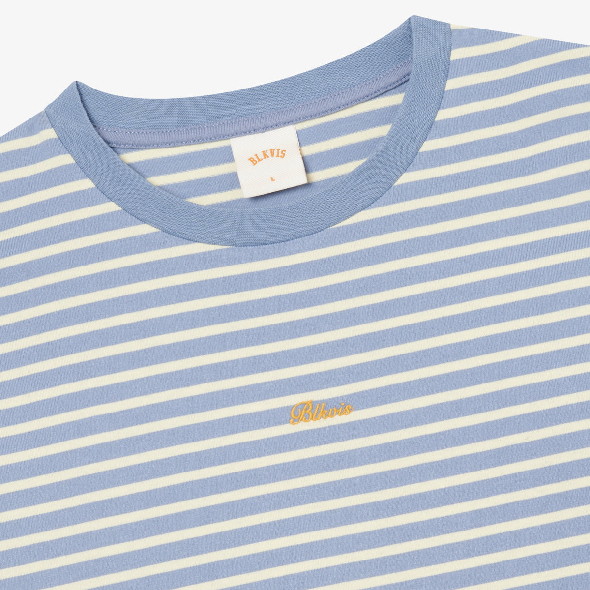 STRIPED TEE - STONE WASH BLUE