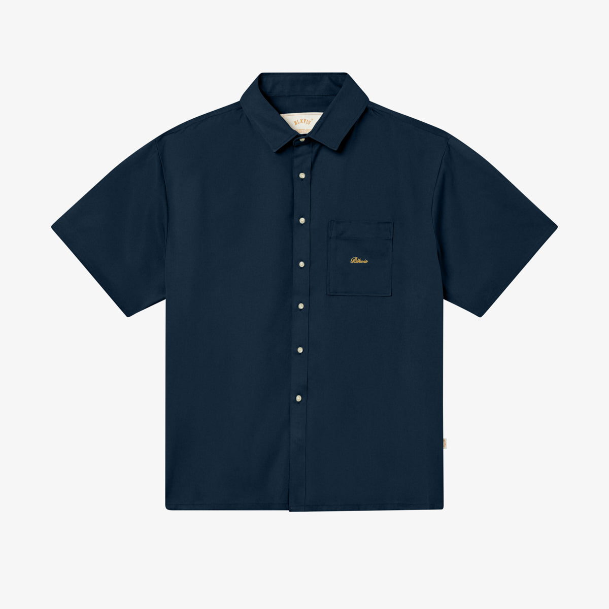 TENCEL BOXY SHORTSLEEVE SHIRT - BLUEBERRY