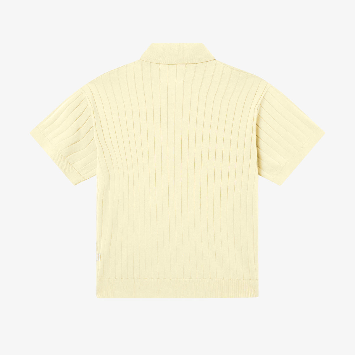 RIB KNITTED POLO - FLAN