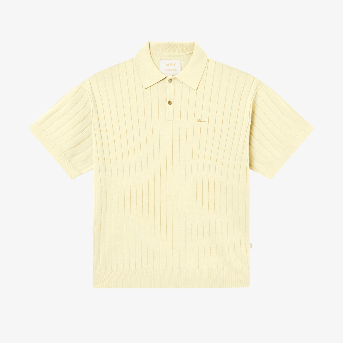 RIB KNITTED POLO - FLAN