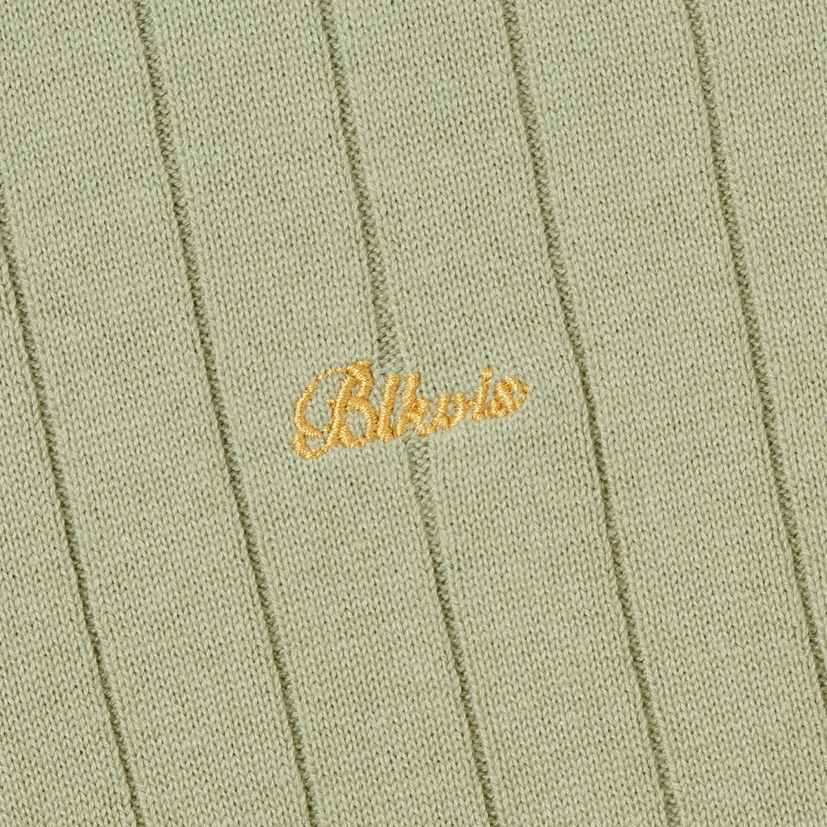 RIB KNITTED POLO - TEA