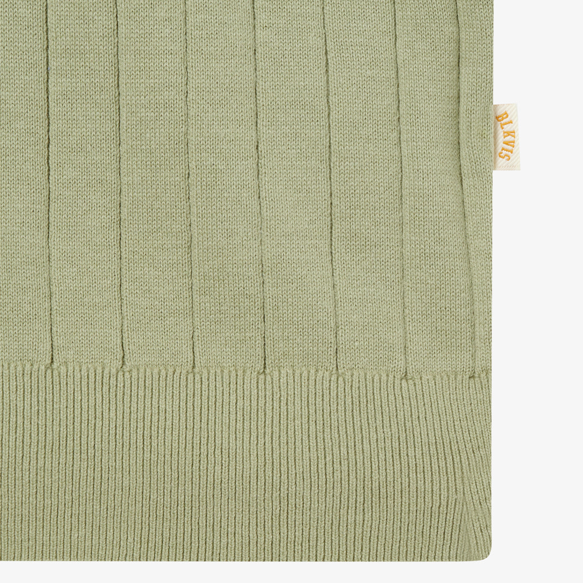 RIB KNITTED POLO - TEA