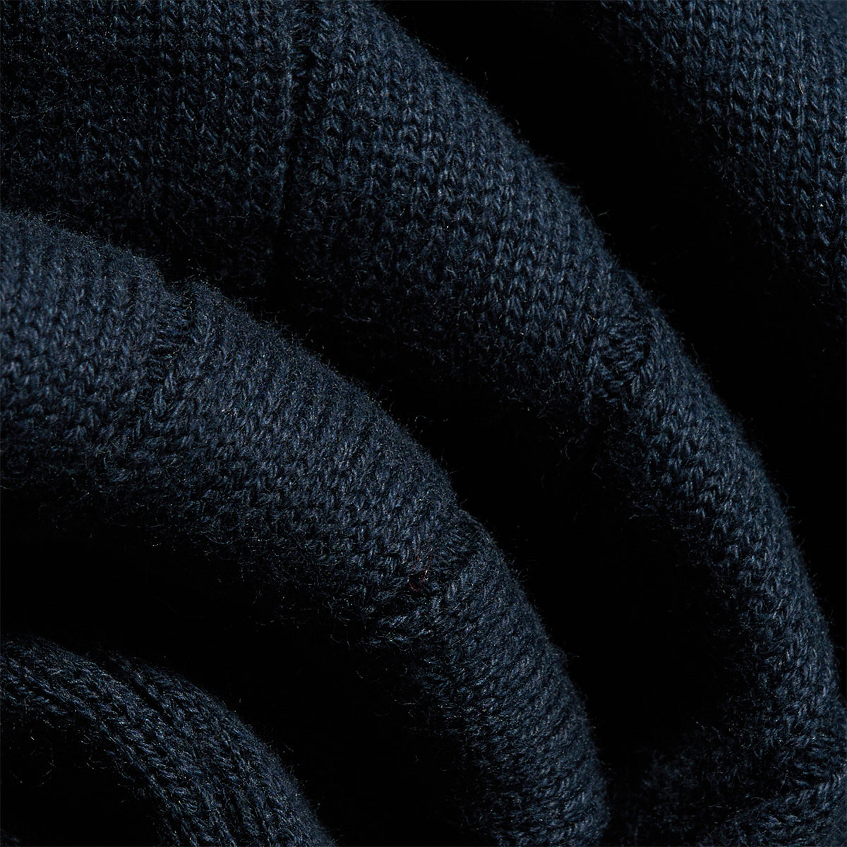 RIB KNITTED POLO - BLUEBERRY