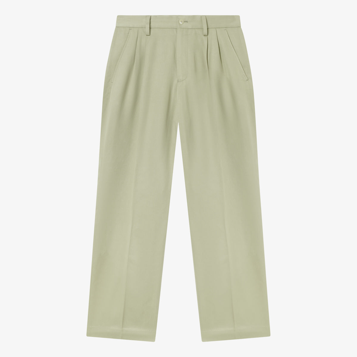 TENCEL PLEATED TROUSERS - TEA