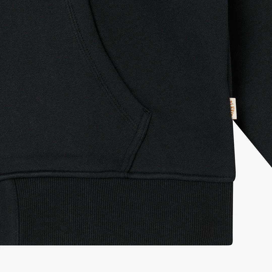 SCRIPT ZIP HOODY - BLACK