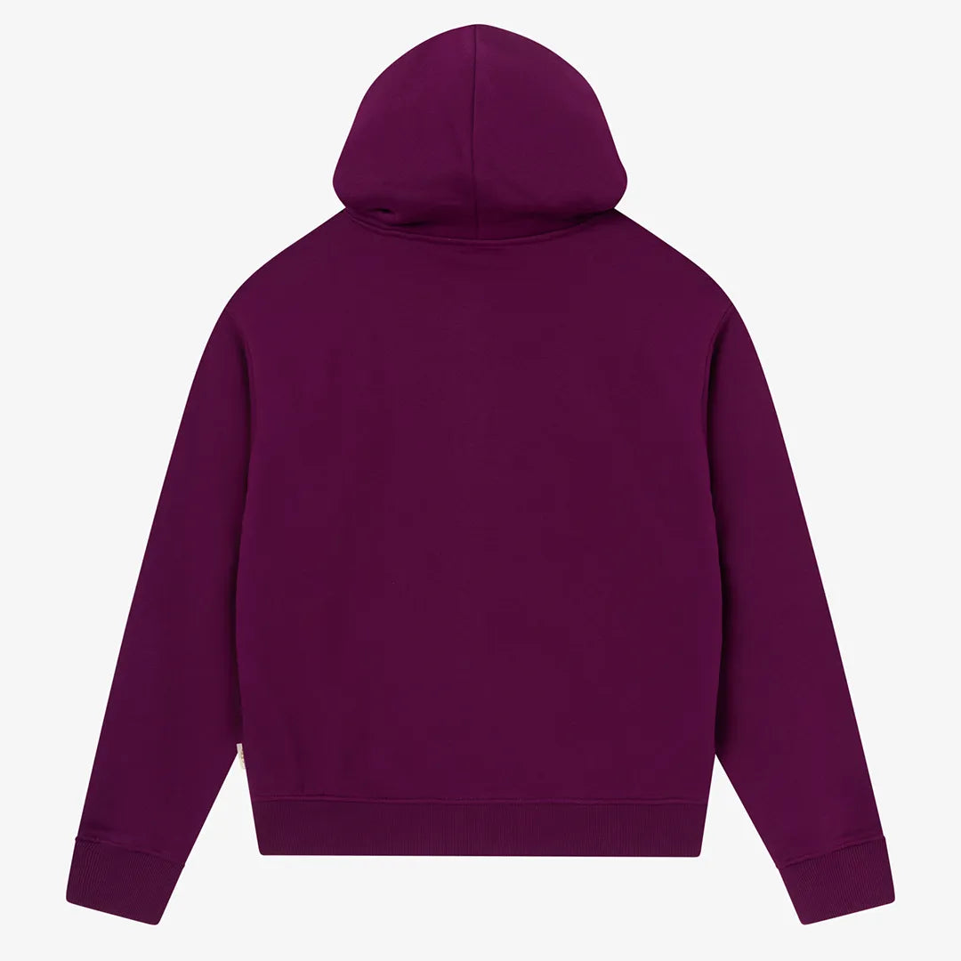 SCRIPT ZIP HOODY - DARK PURPLE