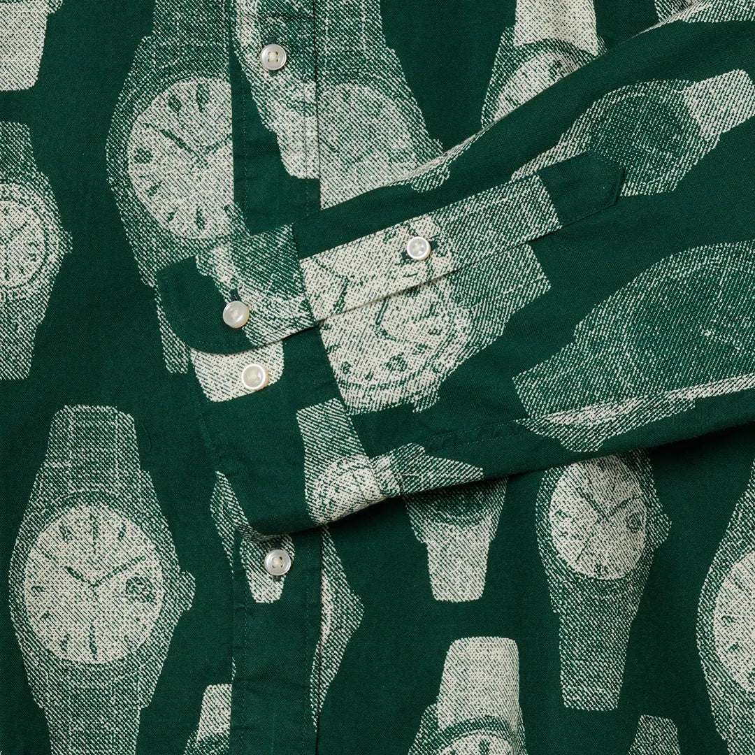 ALLOVER PRINTED SHIRT - SEA MOSS