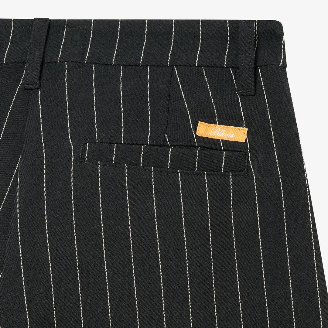 STRIPED SUIT TROUSERS - BLACK