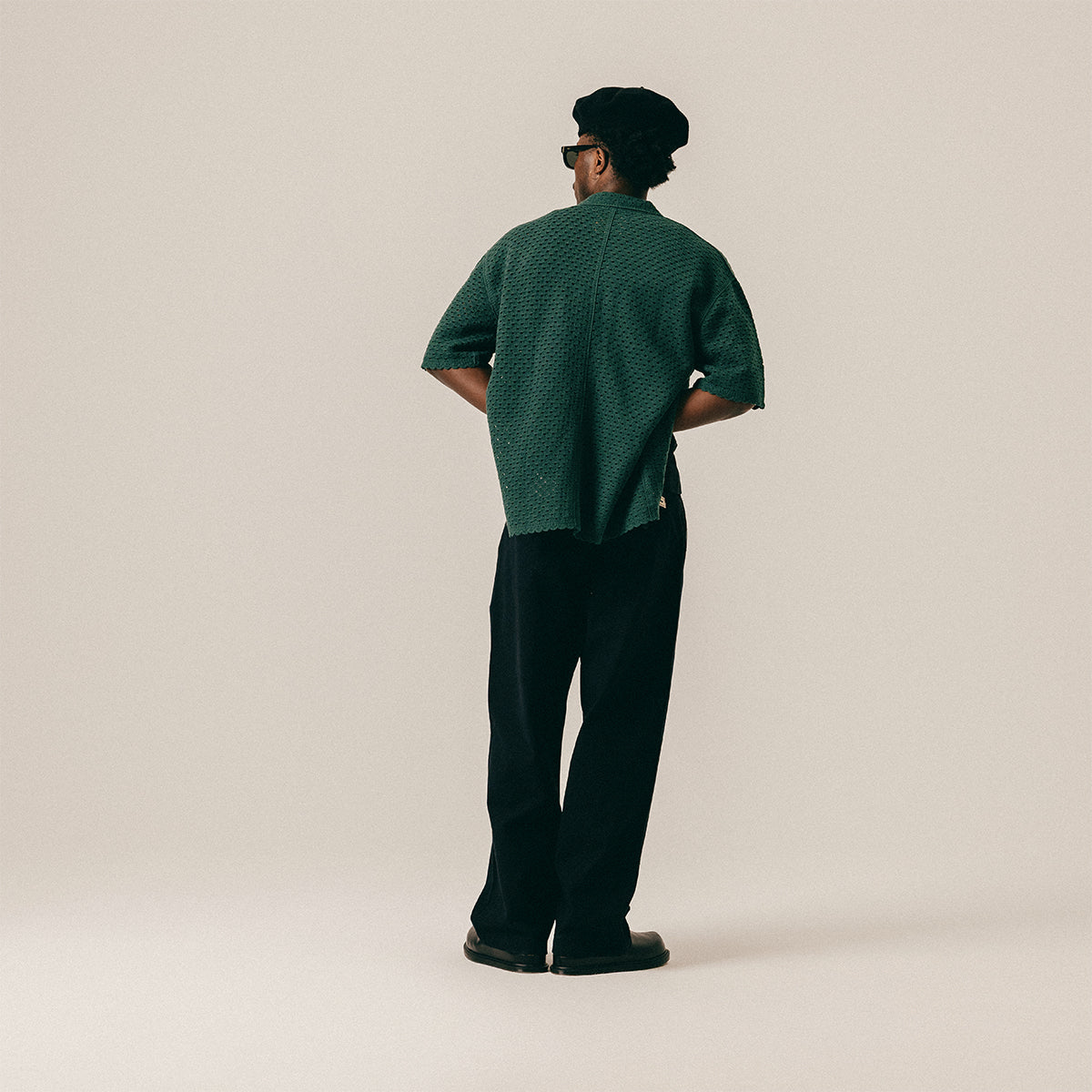 CROCHET SHIRT - HUNTER GREEN