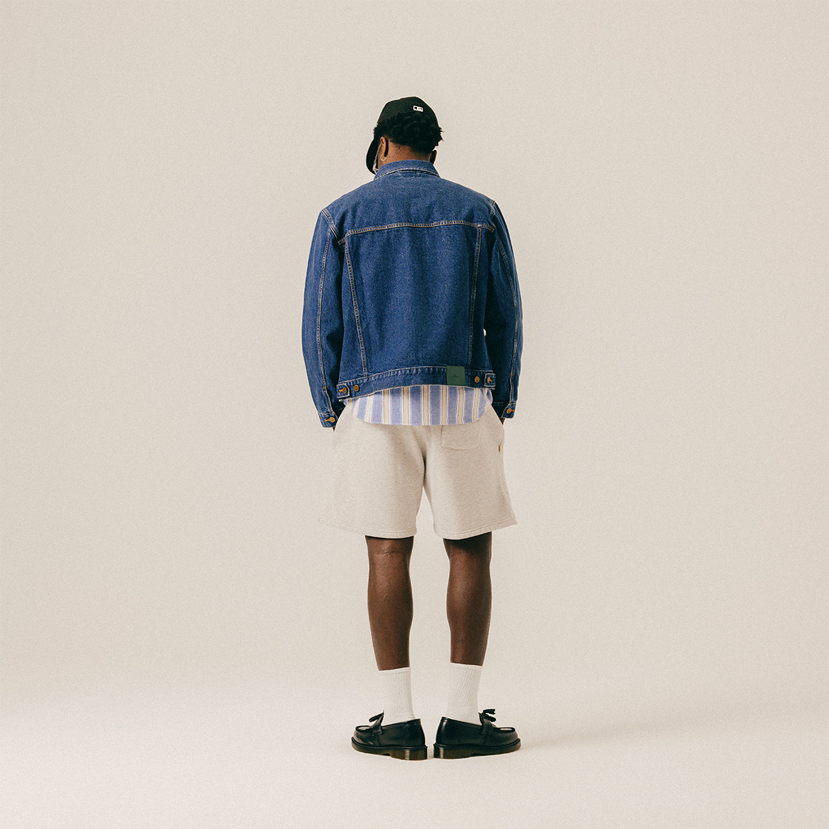 SCRIPT DENIM JACKET - MID BLUE