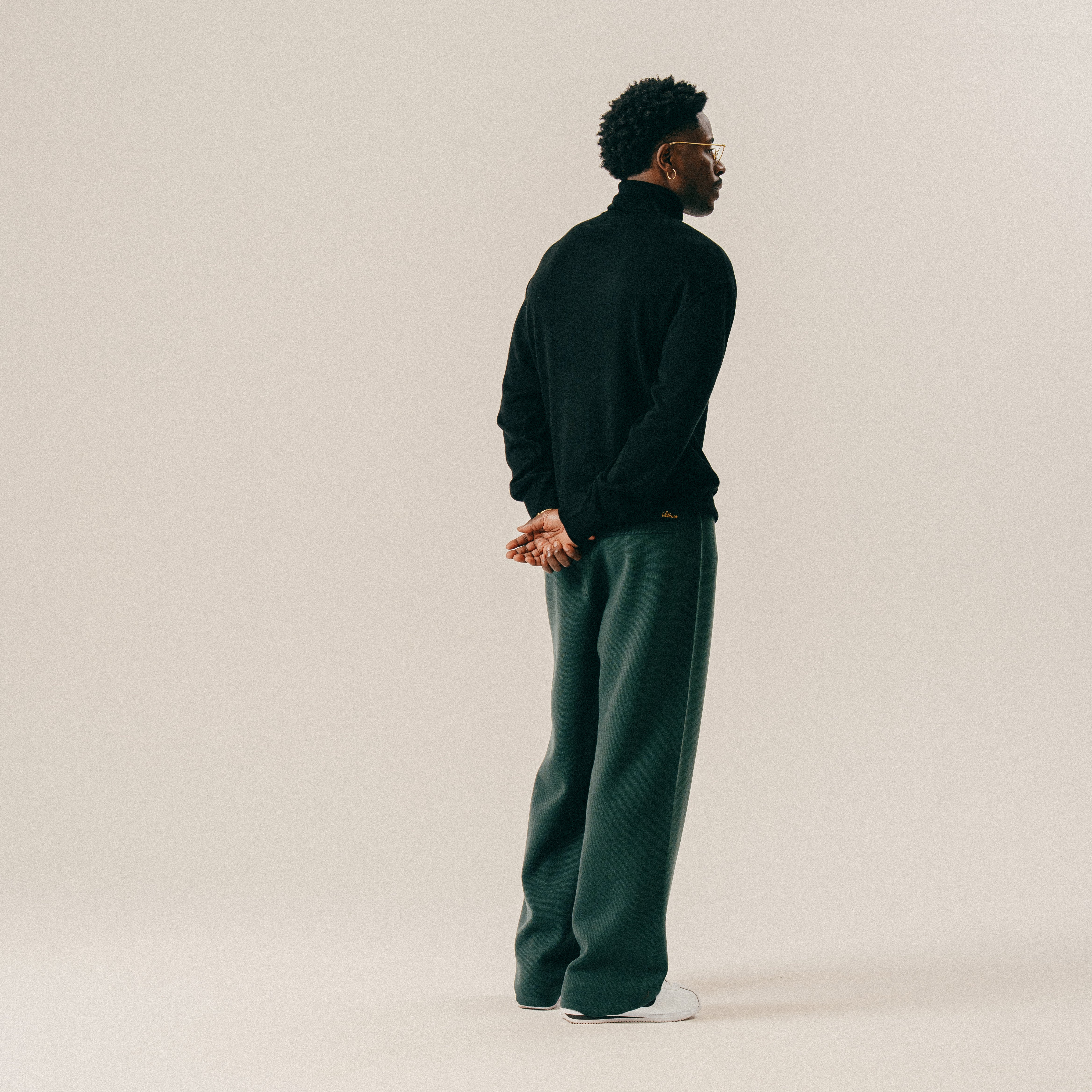 BLKVIS SCRIPT ROLLNECK SWEATER - BLACK