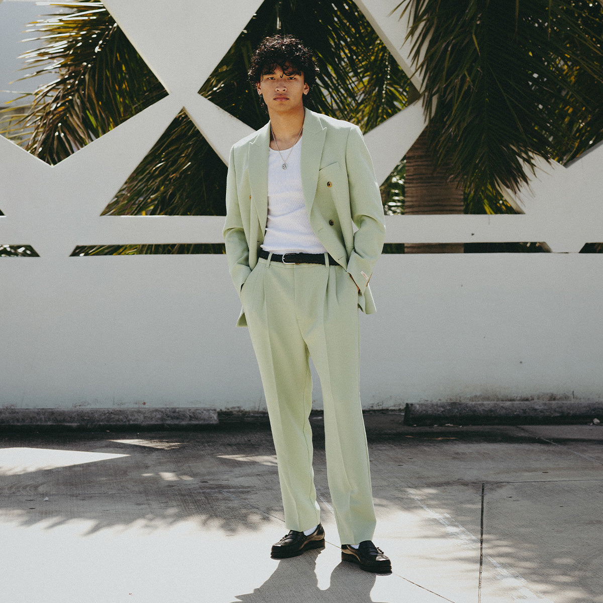 SUIT JACKET - LAUREL GREEN