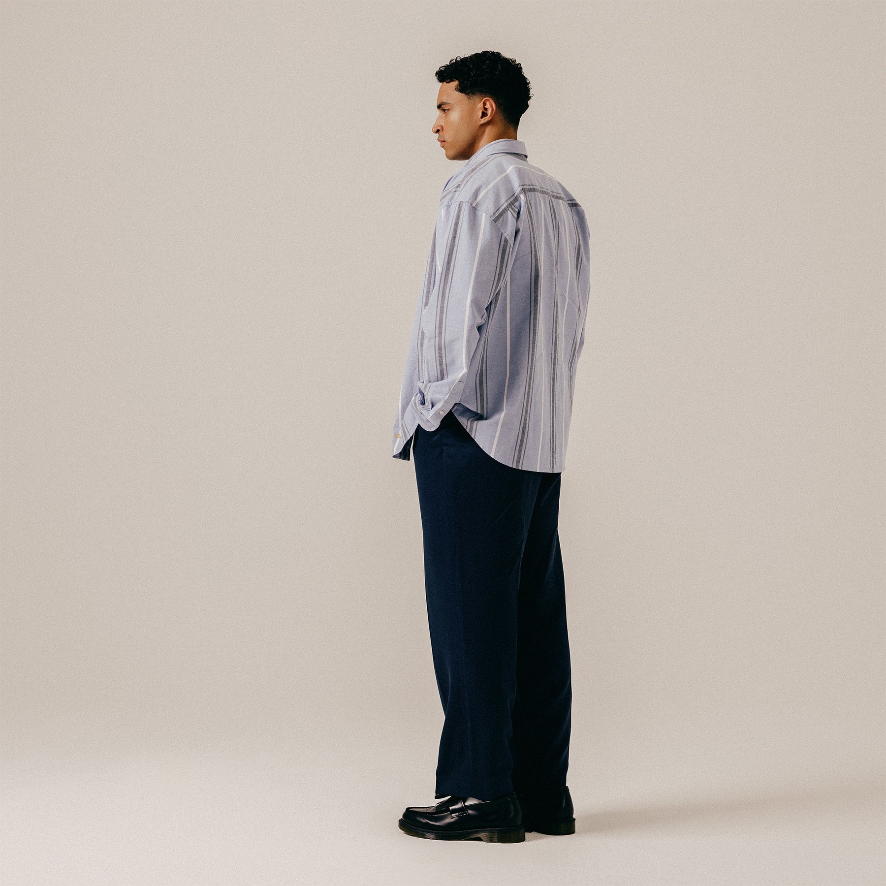 SCRIPT HEAVY SHIRT - STONE WASH BLUE