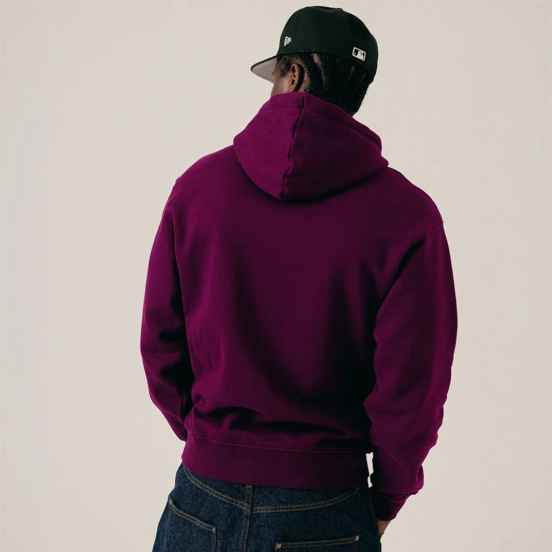 SCRIPT ZIP HOODY - DARK PURPLE