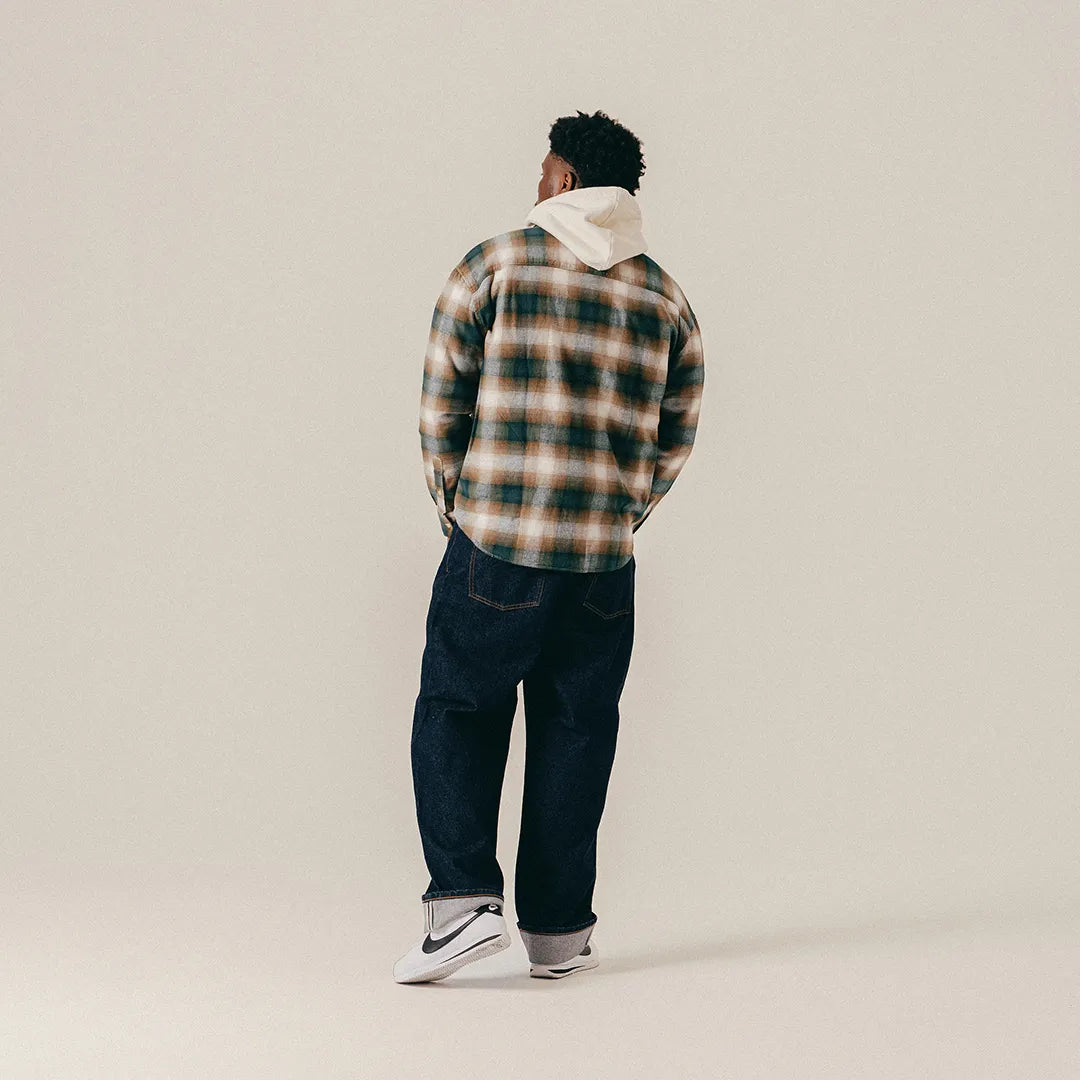 SHADOWCHECK FLANNEL SHIRT - SEA MOSS