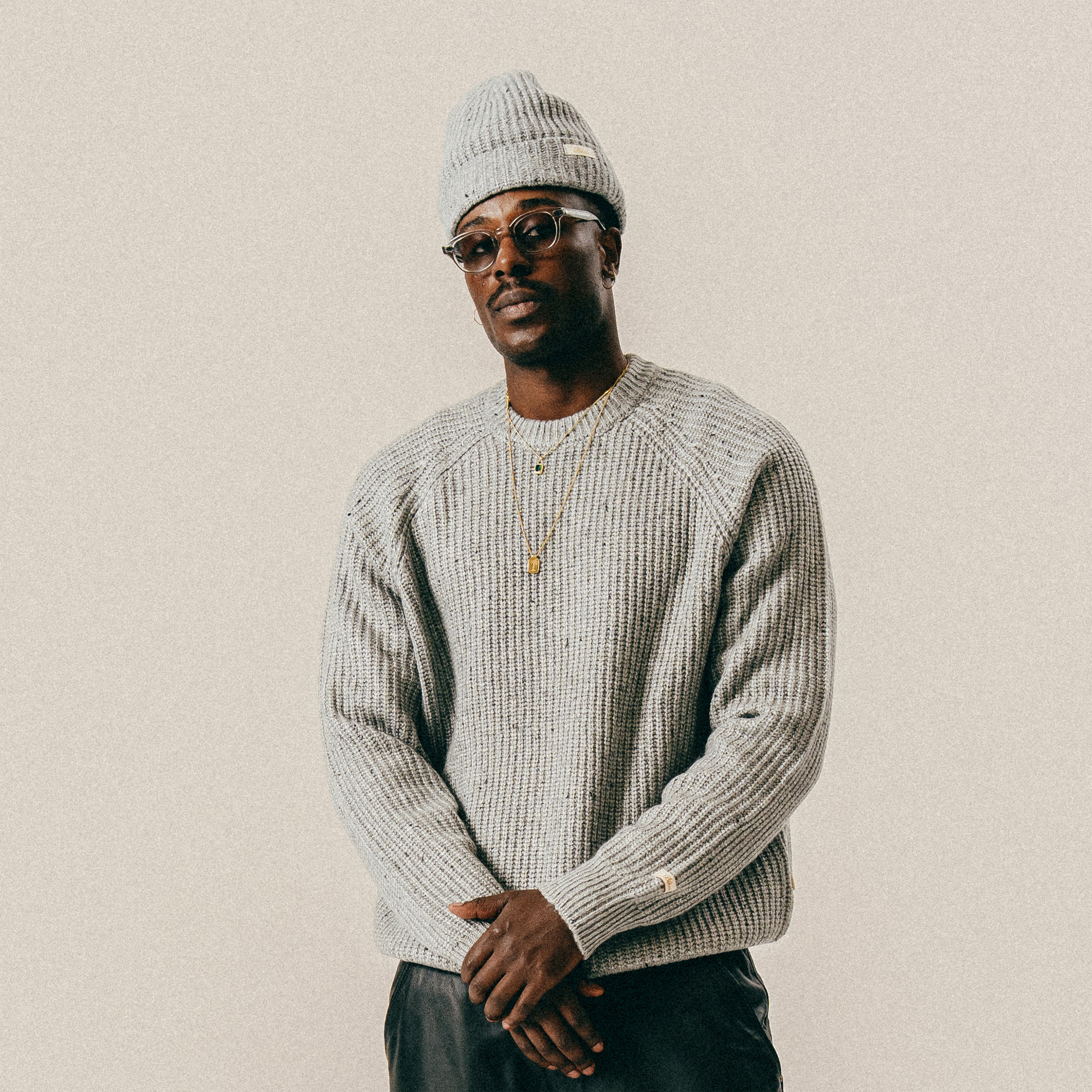 BLKVIS COZY KNIT SWEATER - MID GREY HEATHER