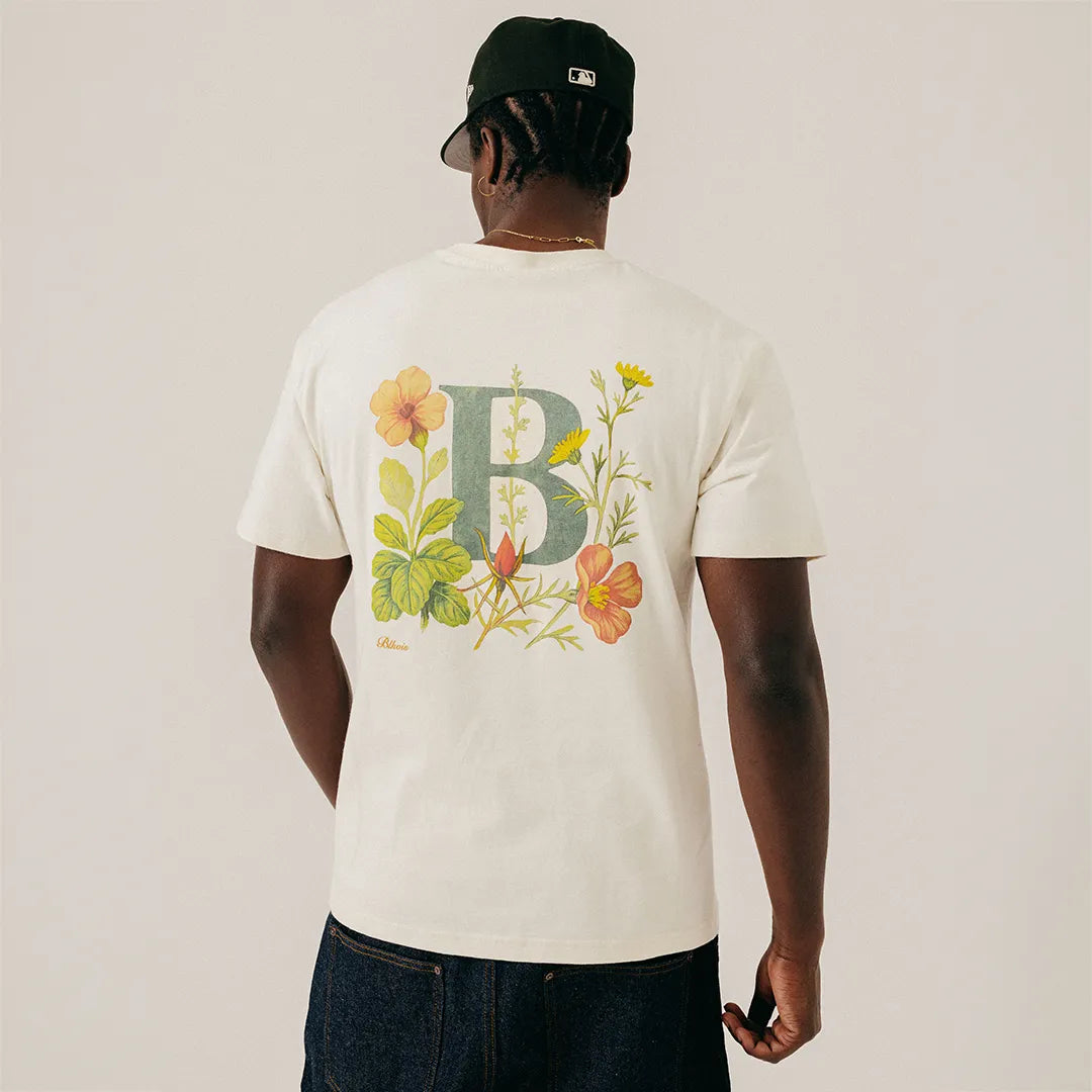 FLORAL LETTER TEE - PAPYRUS