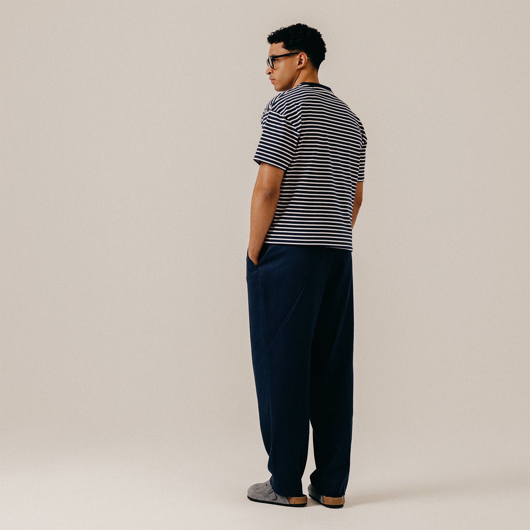 STRIPED TEE - BLUEBERRY
