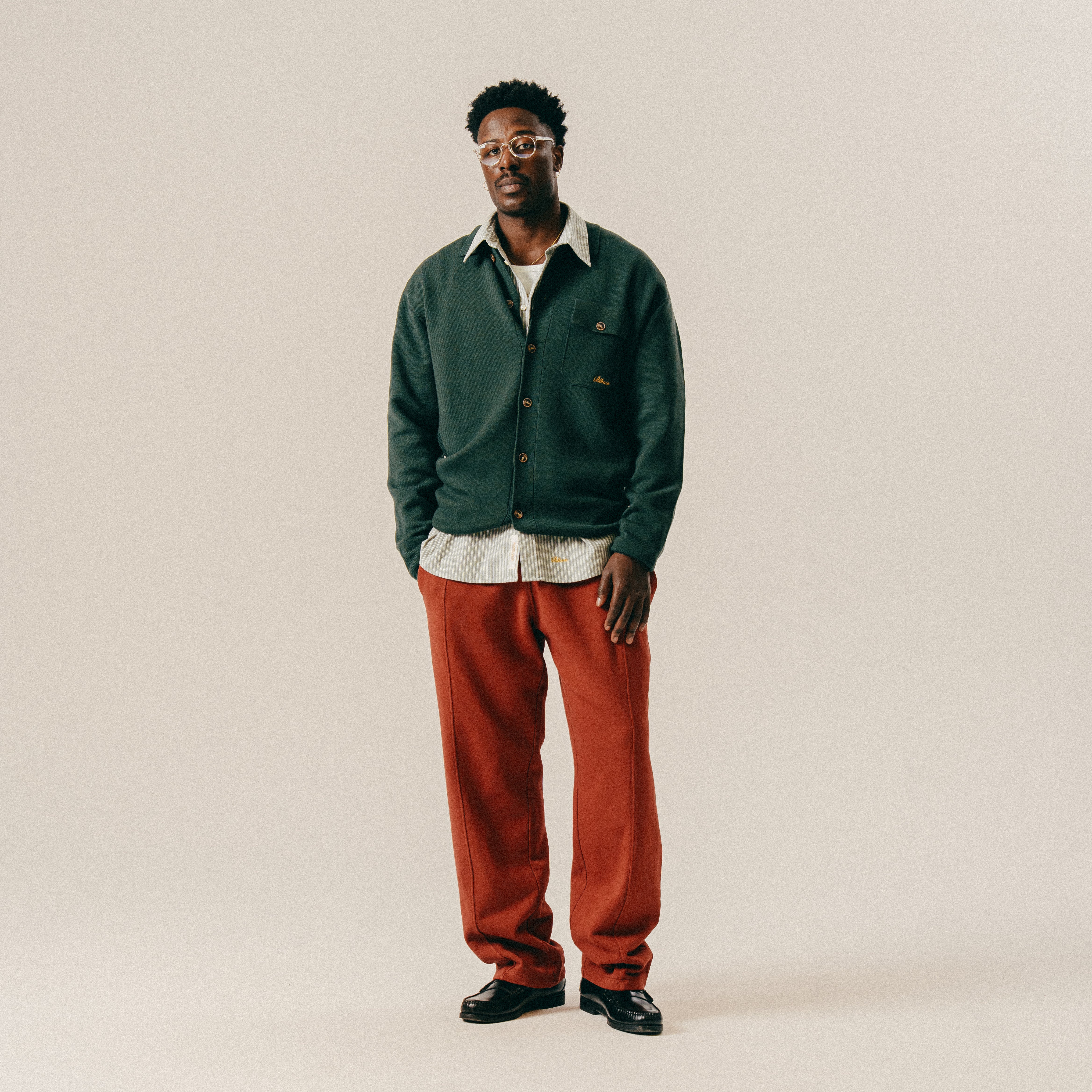 BLKVIS SCRIPT KNIT SHIRT - DARKEST SPRUCE