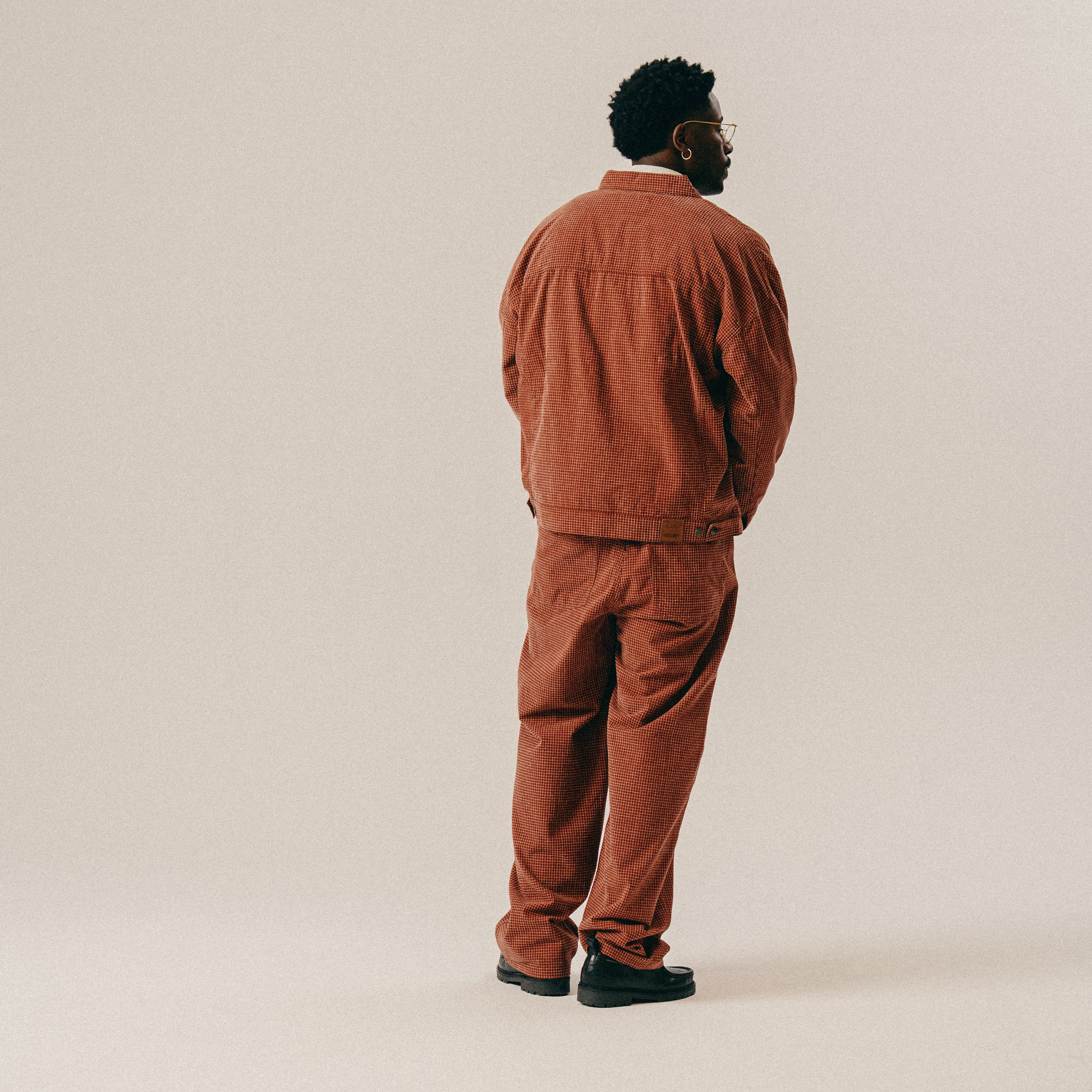 BLKVIS CHECKED CHENILLE JACKET - MADDER BROWN