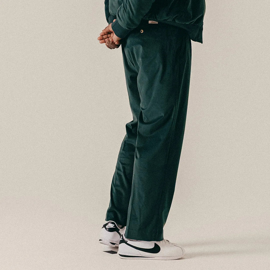 VELVET SUIT TROUSERS - SEA MOSS