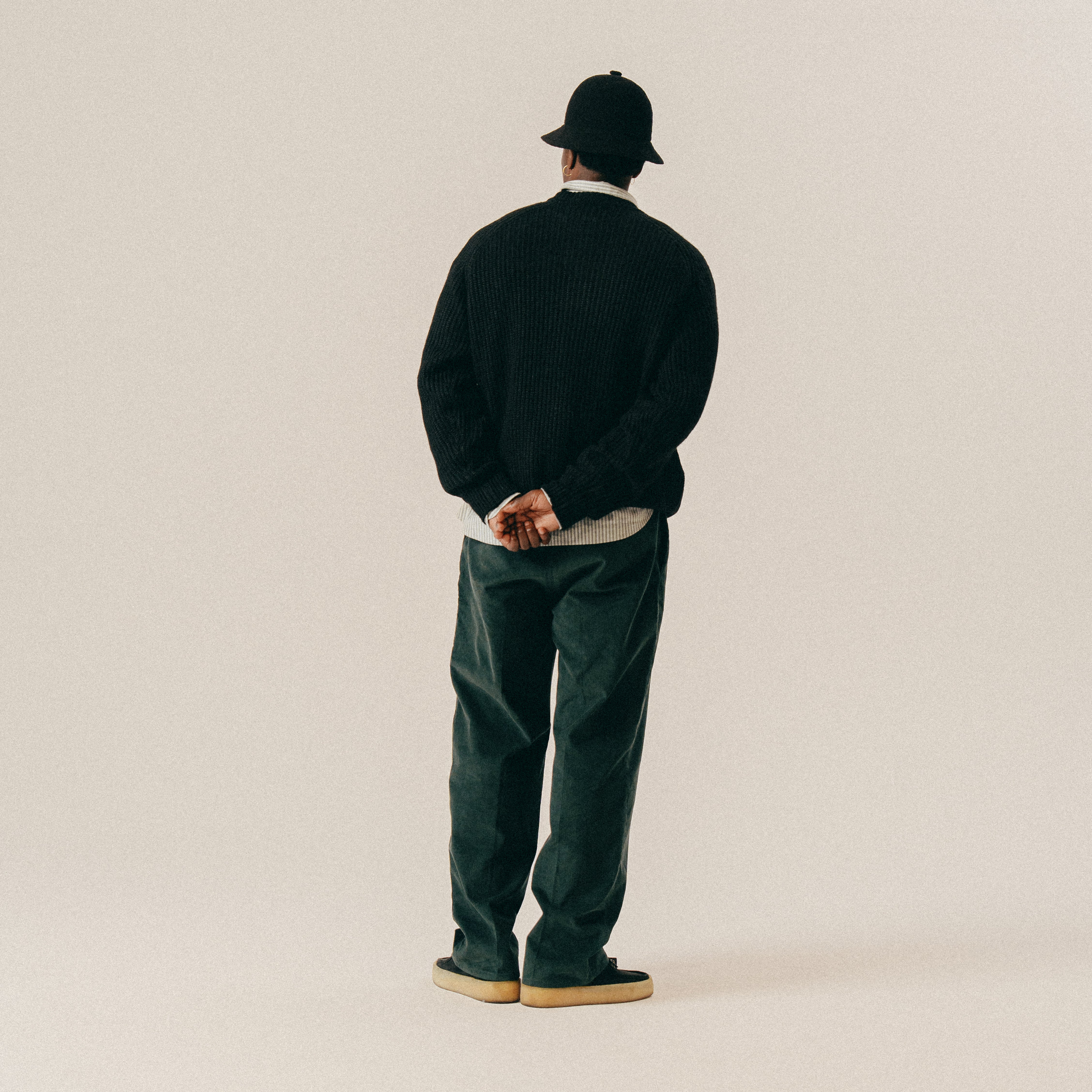 BLKVIS SCRIPT CORDUROY TROUSERS - DARKEST SPRUCE