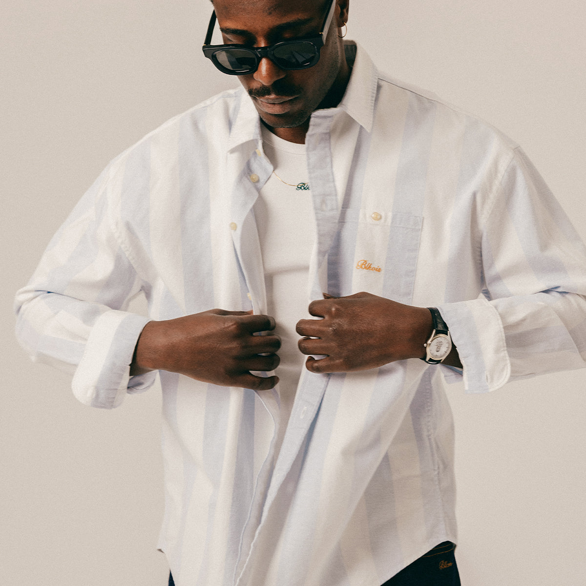 SCRIPT HEAVY SHIRT - SKYWAY