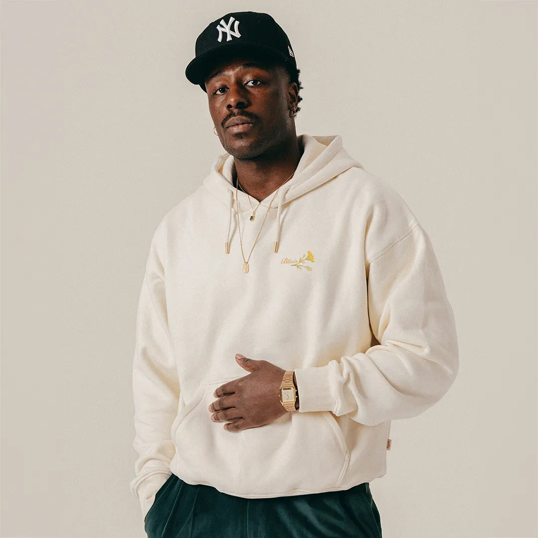 FLORAL LETTER HOODY - PAPYRUS
