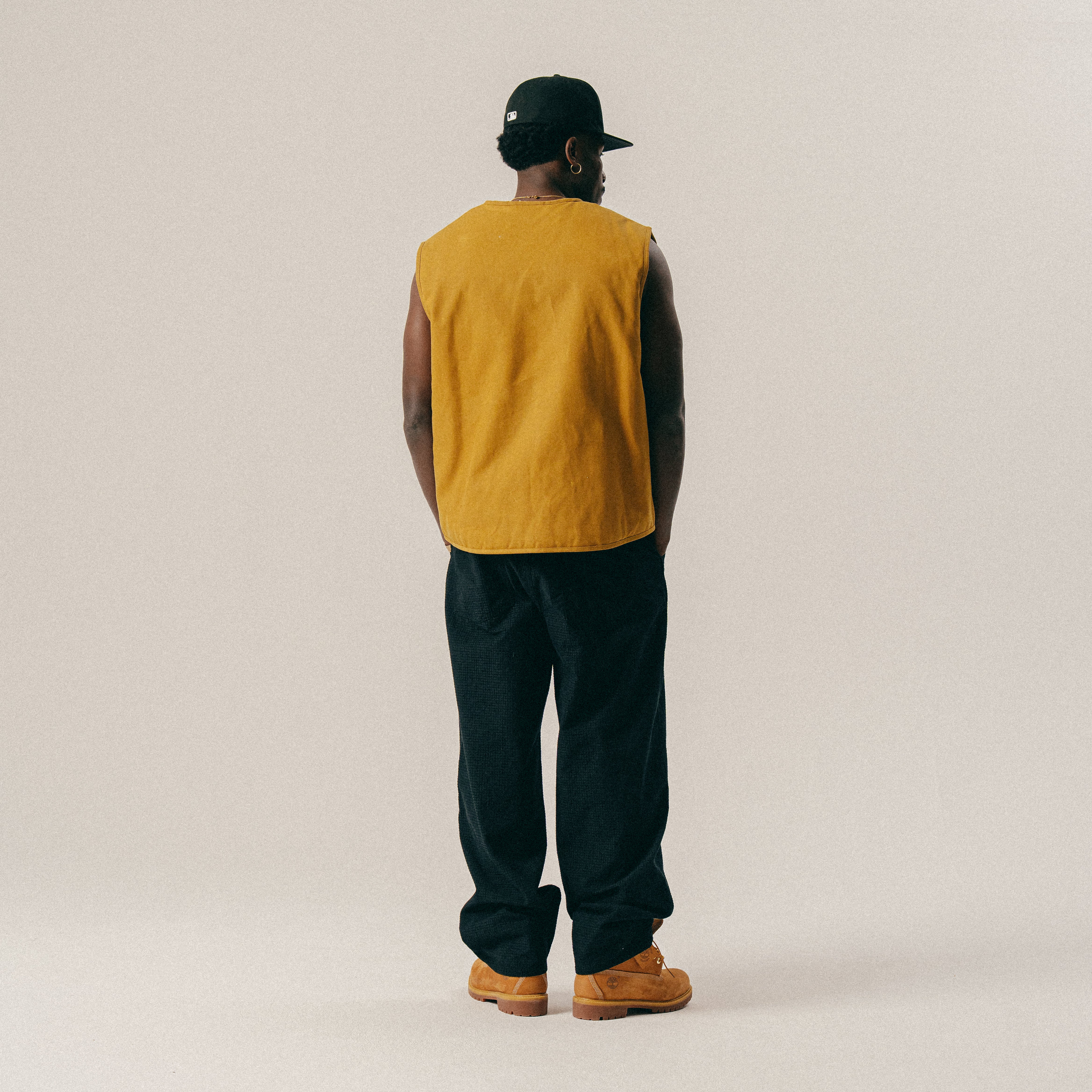 BLKVIS WAXED CANVAS VEST - TAPENADE