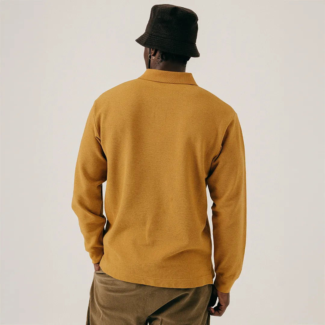 PIQUÈE WOOL LONGSLEEVE - WOOD THRUSH