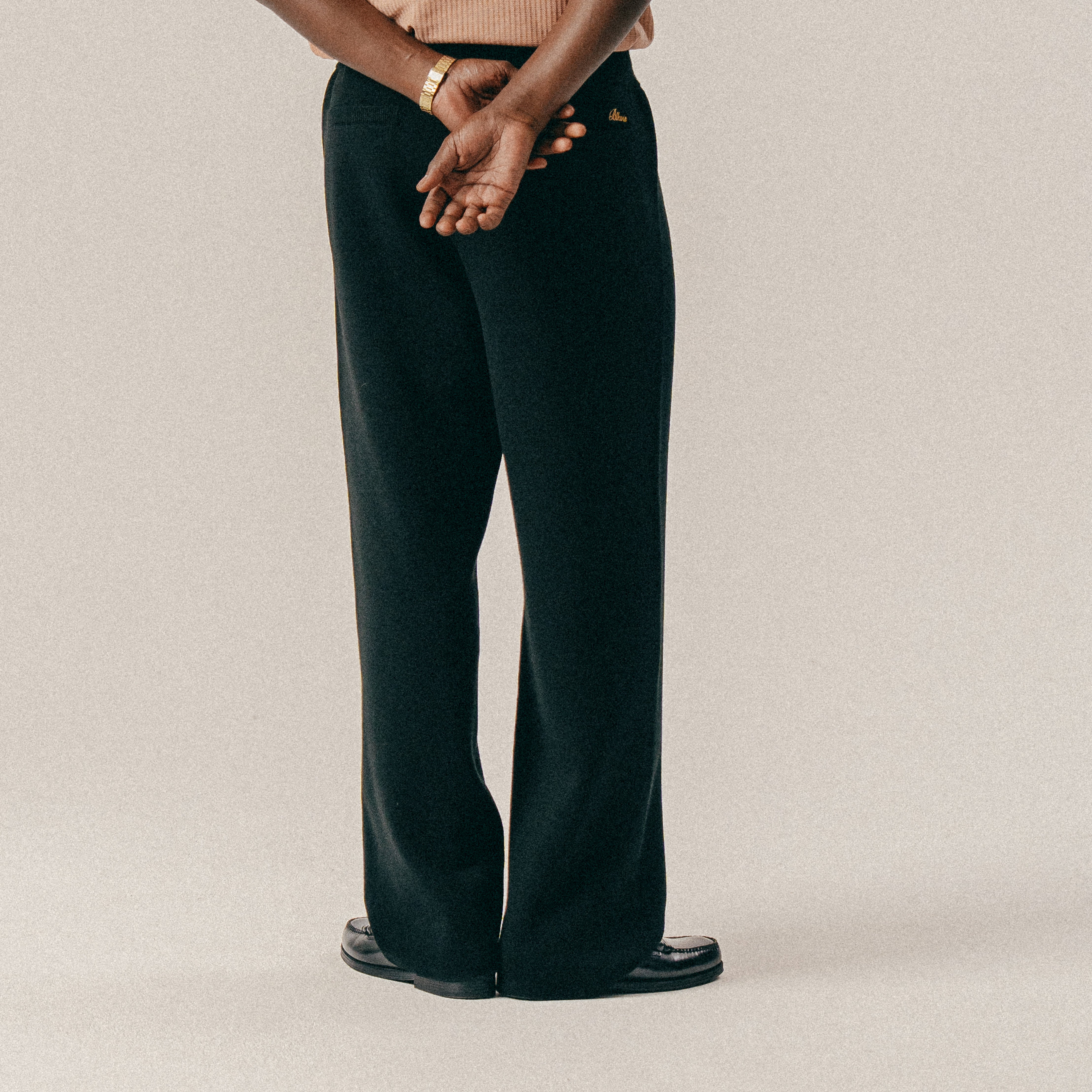 BLKVIS SCRIPT KNIT PANTS - BLACK