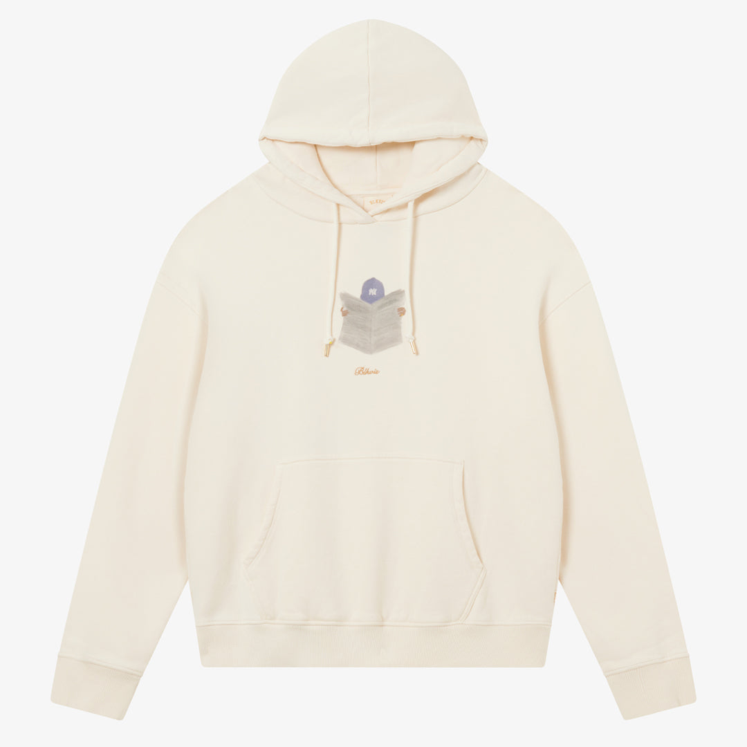 BLKVIS NEWSPAPER HOODY - WHITE