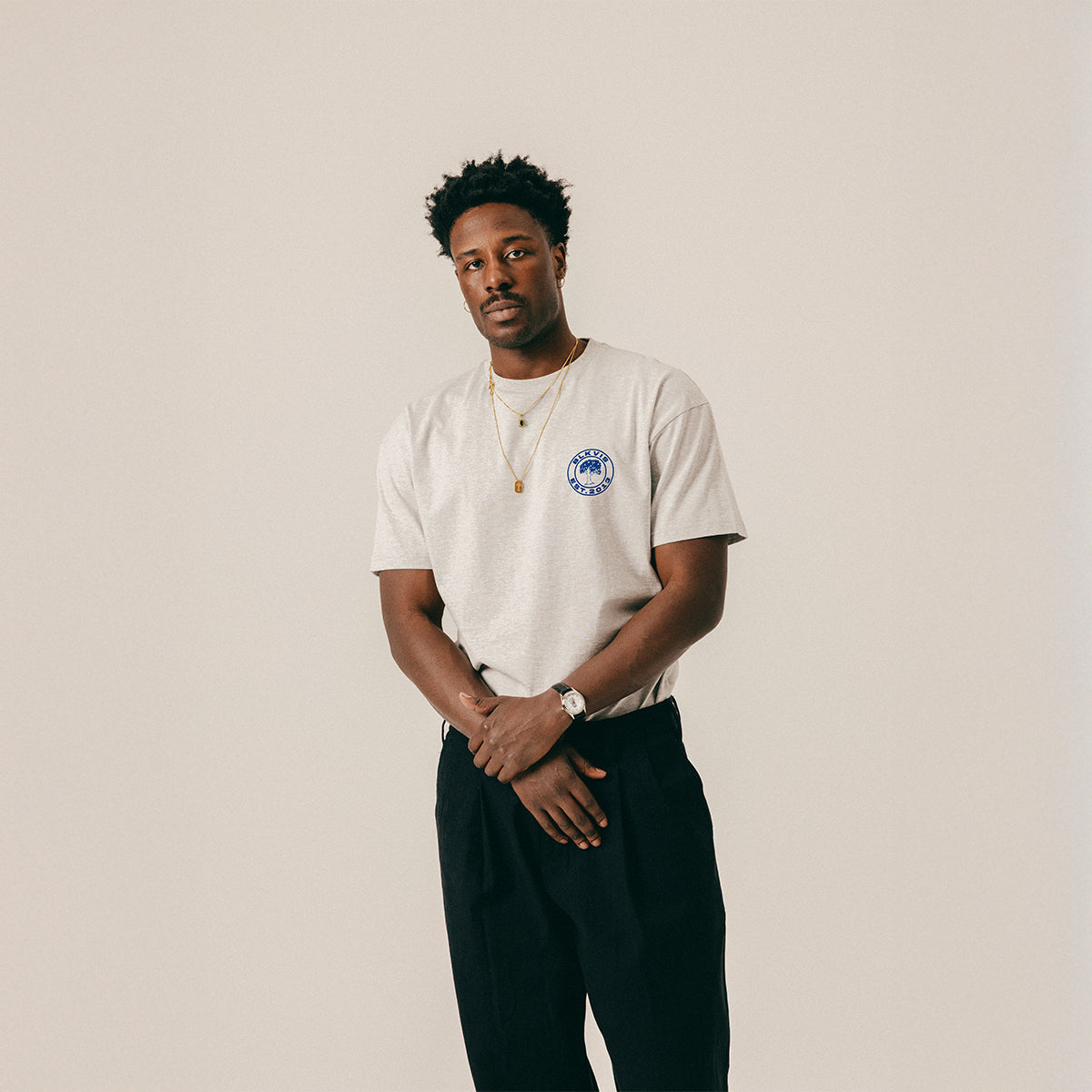 SOURCE TEE - LIGHT GREY HEATHER