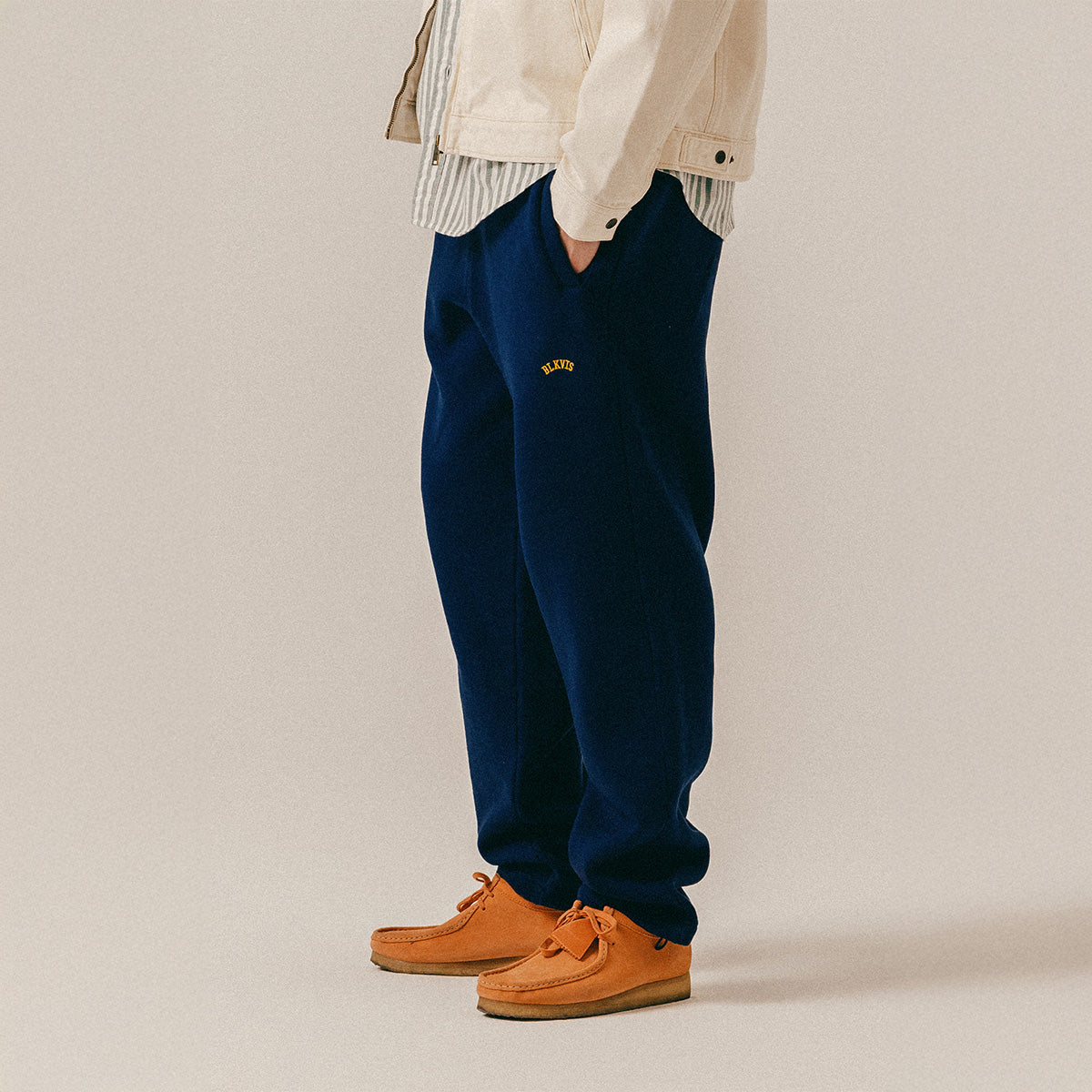 LOGO SWEATPANTS - PEACOAT
