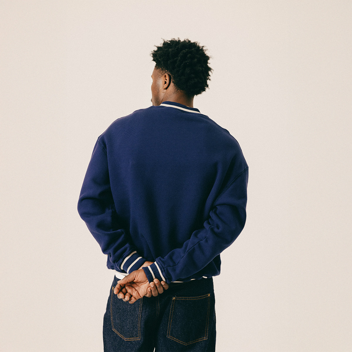 ATHLETICS CREWNECK - PEACOAT