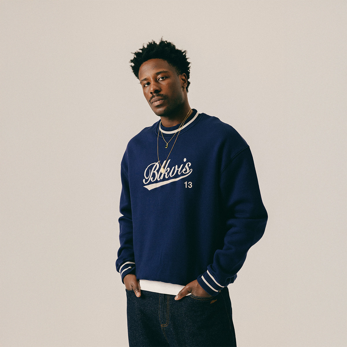 ATHLETICS CREWNECK - PEACOAT