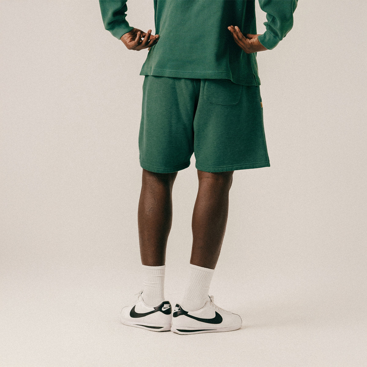 LOGO SWEATSHORTS - HUNTER GREEN