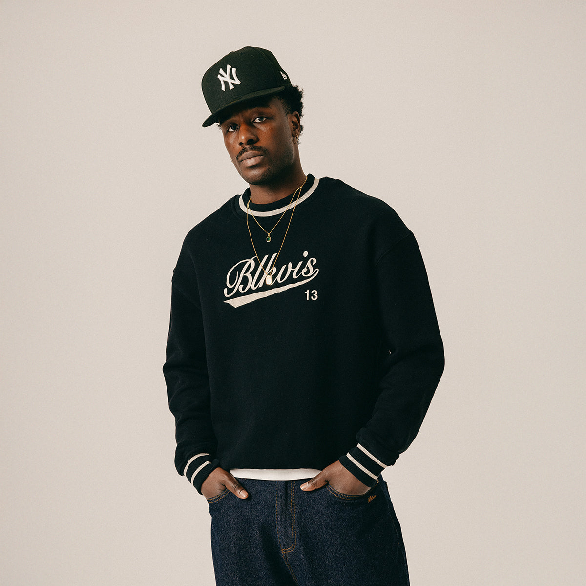 ATHLETICS CREWNECK - BLACK