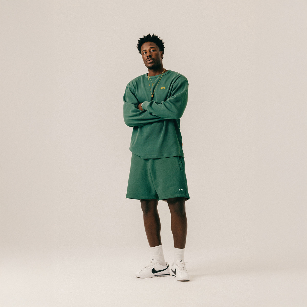 LOGO SWEATSHORTS - HUNTER GREEN
