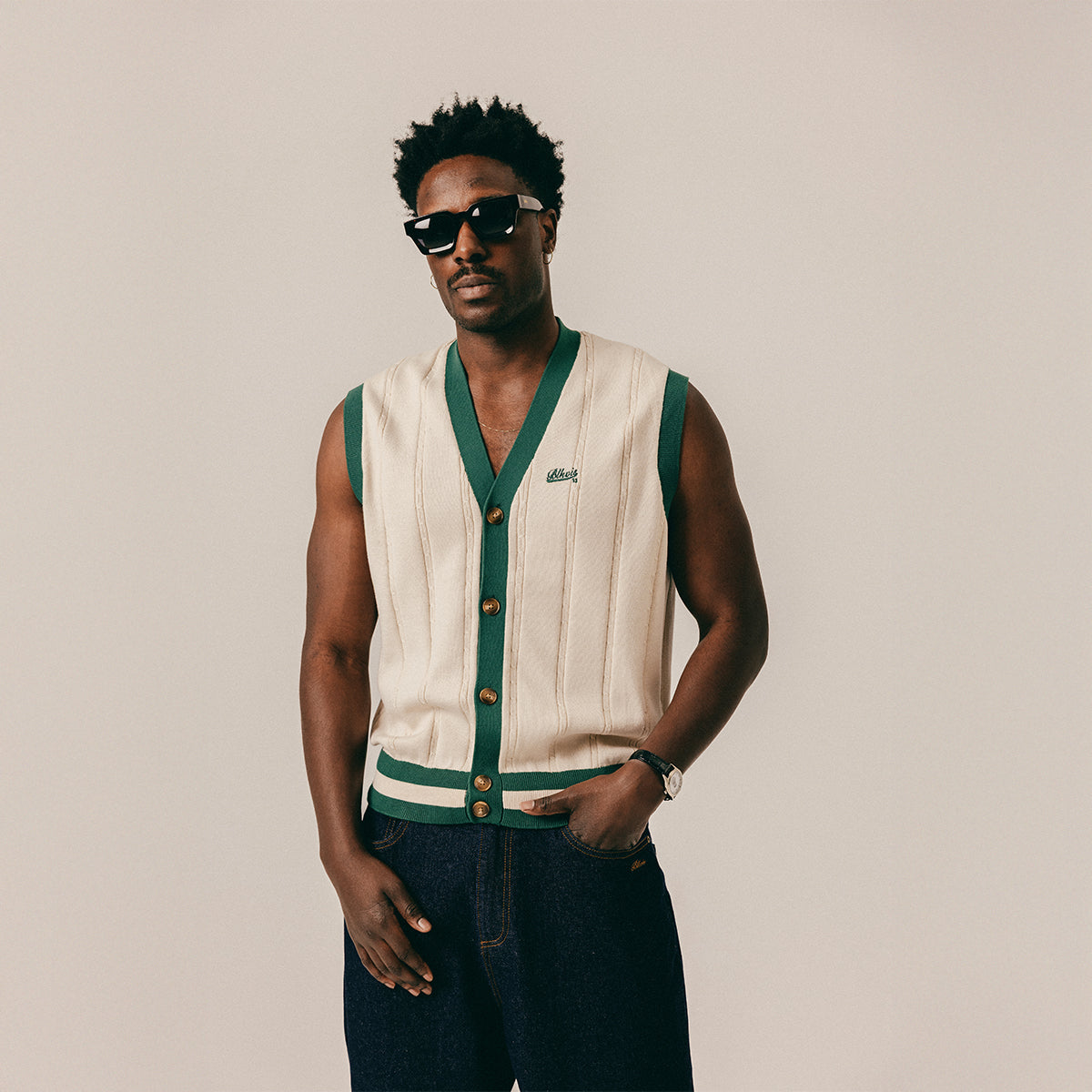 2TONE CABLE KNIT SWEATER - WHITECAP GRAY