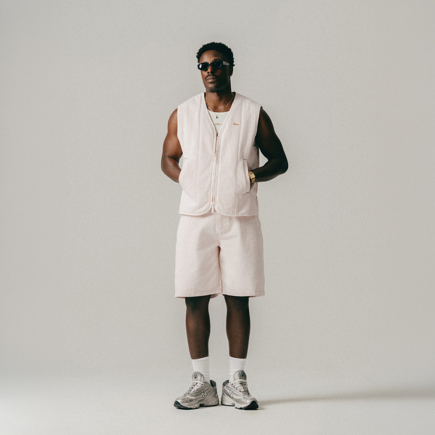 ECRU DENIM VEST - ECRU