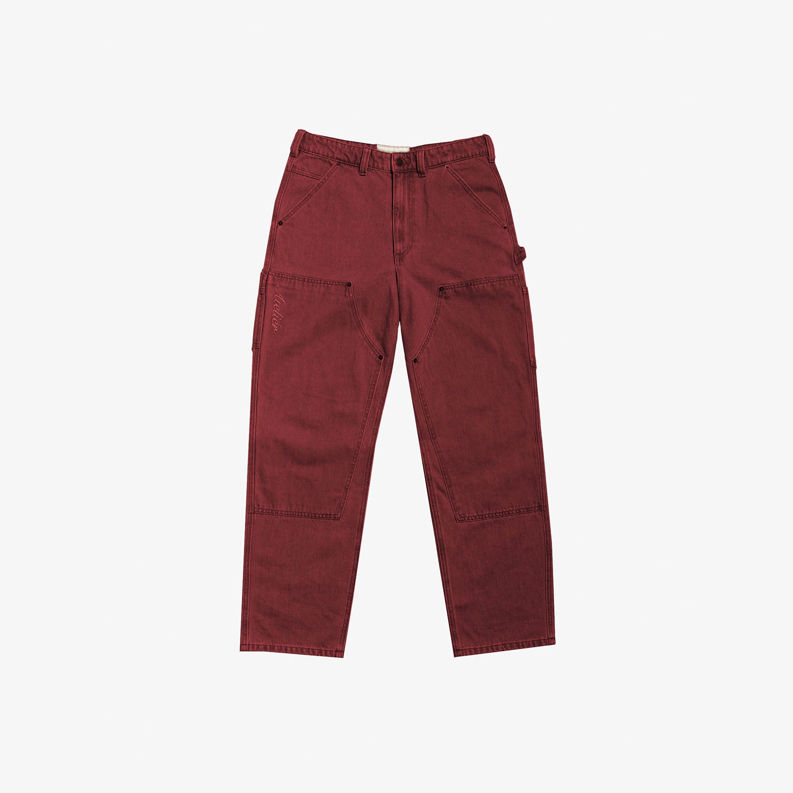 ATELIÉR DOUBLE KNEE DENIM - RED OCHRE