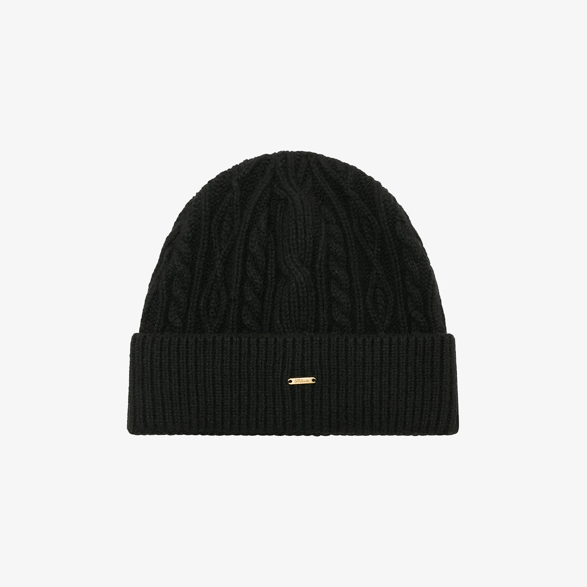 BLKVIS CABLE KNITTED BEANIE - BLACK