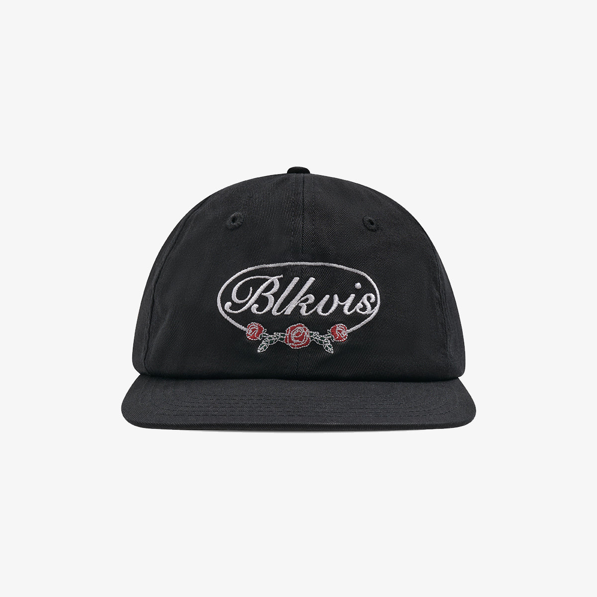 BLKVIS SCRIPT ROSES CAP - BLACK