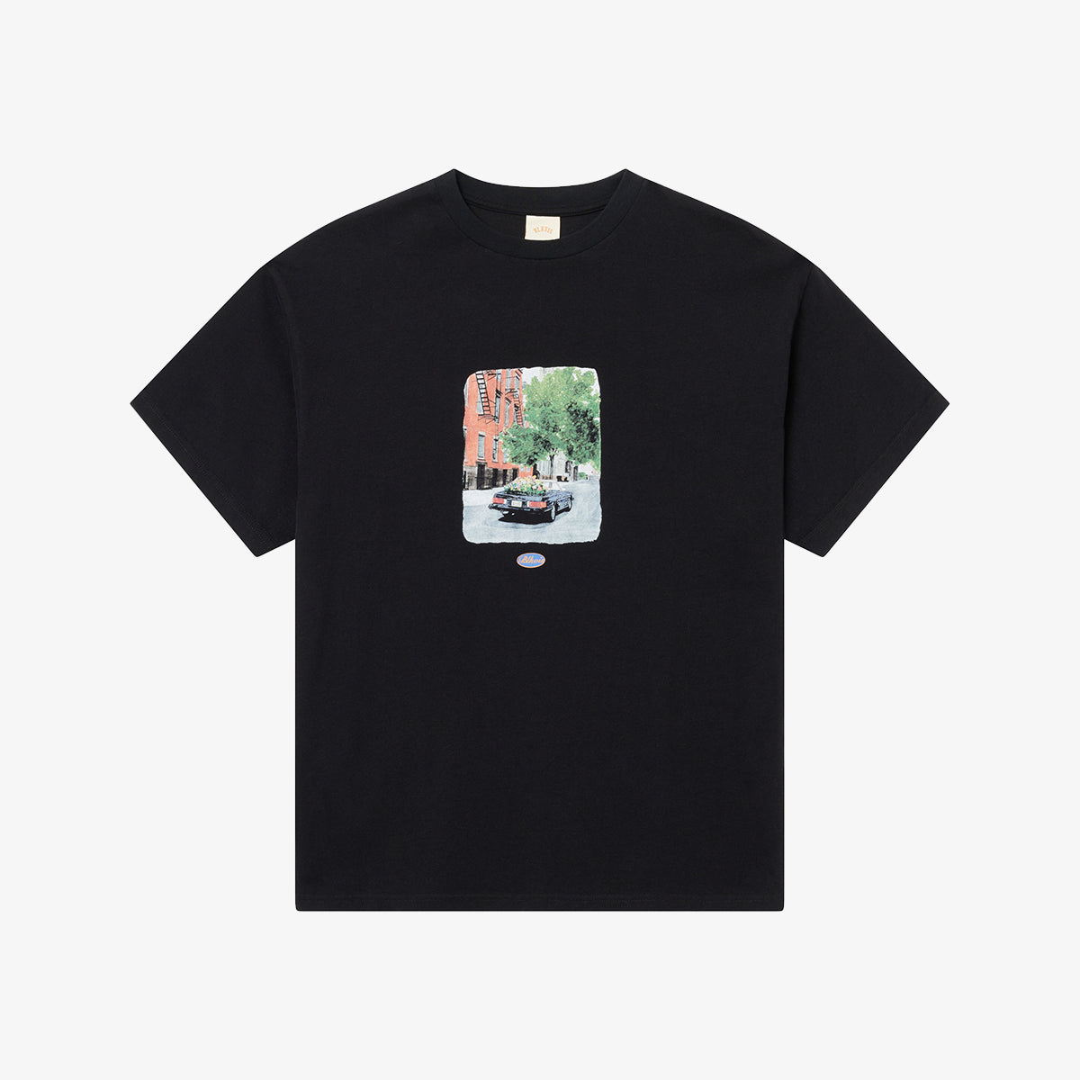BLKVIS FLOWER SL TEE - BLACK