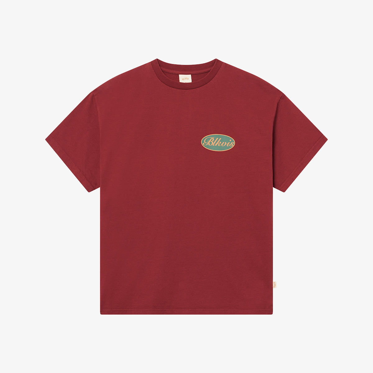 BLKVIS SCRIPT TEE - MERLOT