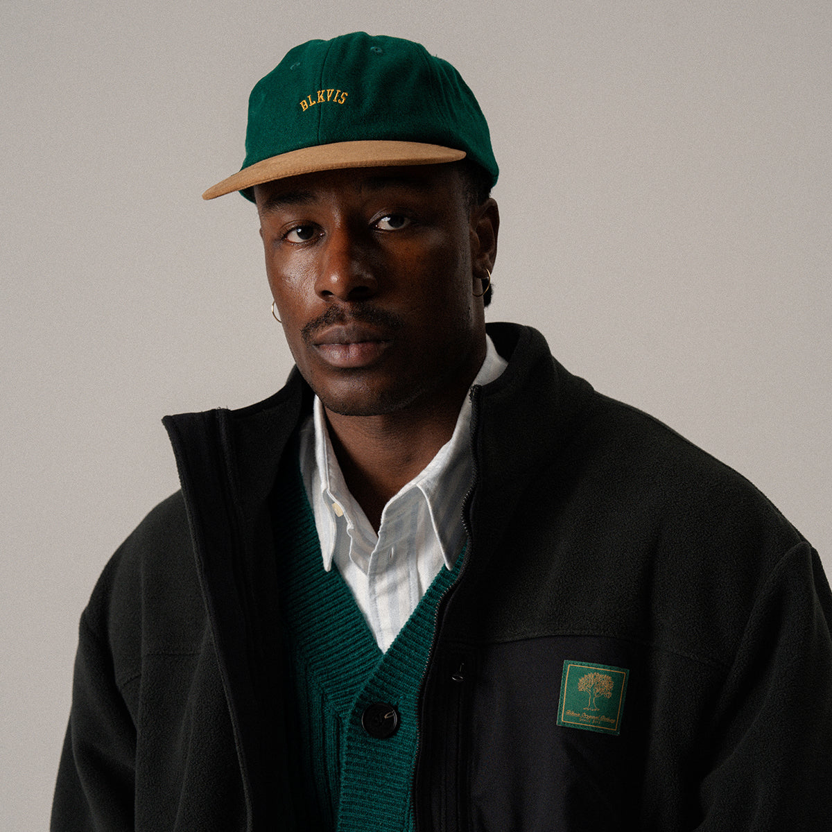 SUEDE LEATHER STRAPBACK CAP - HUNTER GREEN