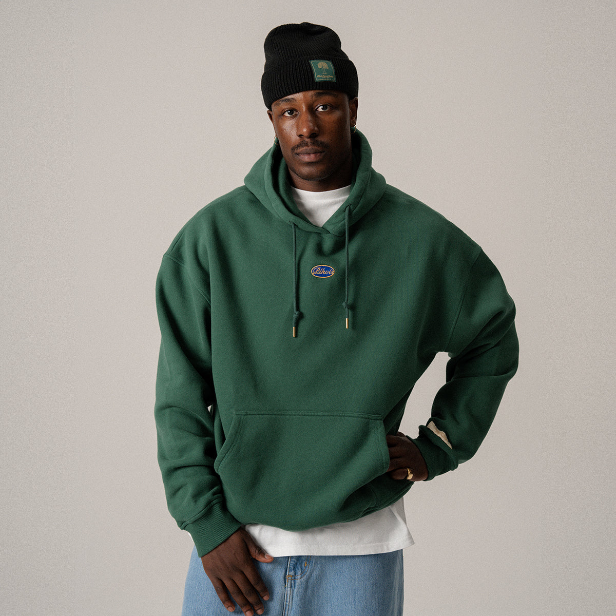 BLKVIS SCRIPT HOODIE - HUNTER GREEN