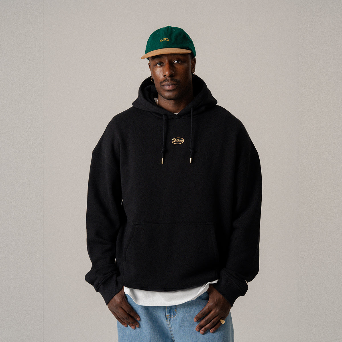 BLKVIS SCRIPT HOODIE - BLACK