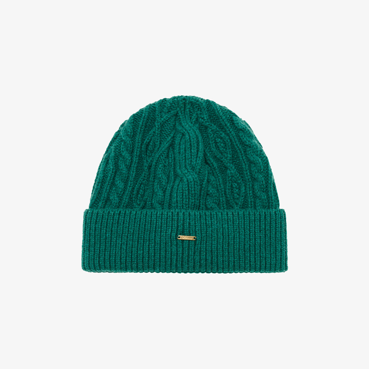 BLKVIS CABLE KNITTED BEANIE - HUNTER GREEN